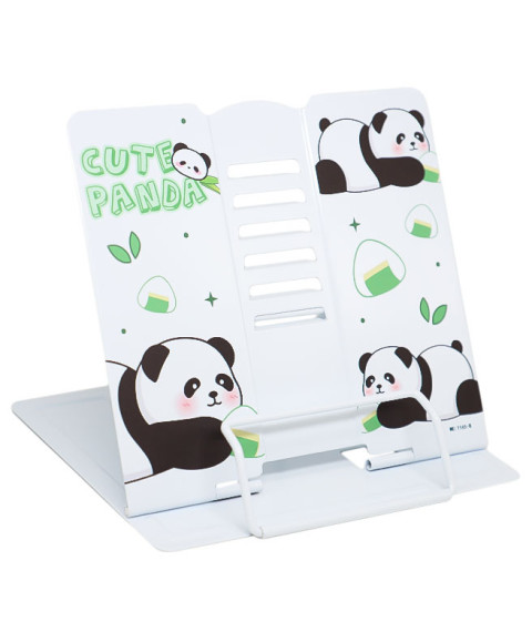 Suport pentru cărți Cute Panda, alb